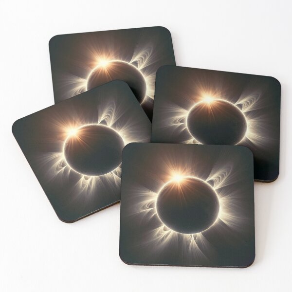 Item preview, Total solar eclipse design with sun rays designed and sold by Blessinger77.