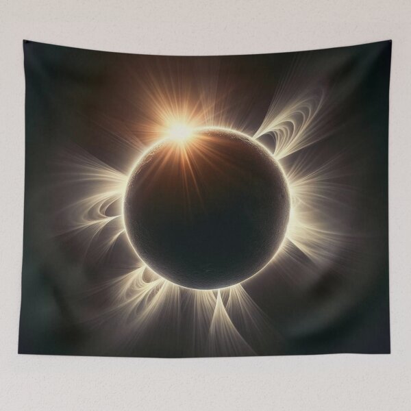 Item preview, Total solar eclipse design with sun rays designed and sold by Blessinger77.