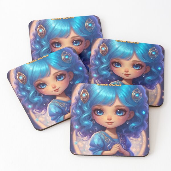 Item preview, Cancer Portrait. cute girl designed and sold by ZodiacWonders.