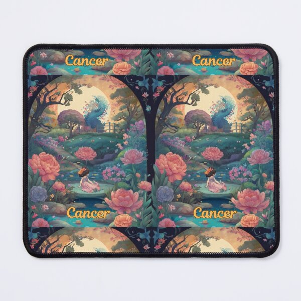 Item preview, Cancer Portrait. cute girl, japanese garden designed and sold by ZodiacWonders.