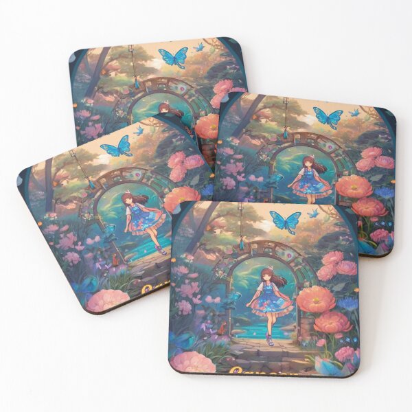 Item preview, Cancer Portrait. cute girl, japanese garden designed and sold by ZodiacWonders.