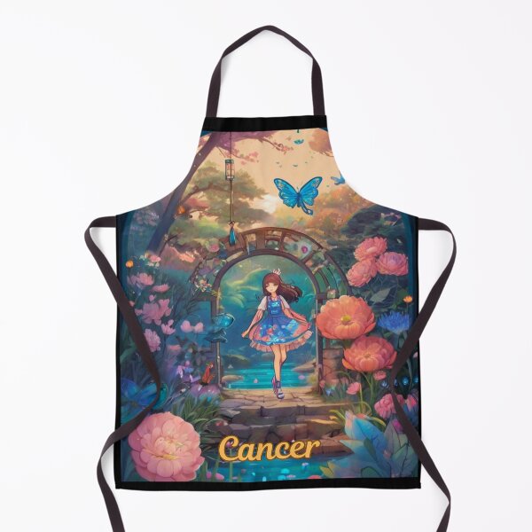 Item preview, Cancer Portrait. cute girl, japanese garden designed and sold by ZodiacWonders.
