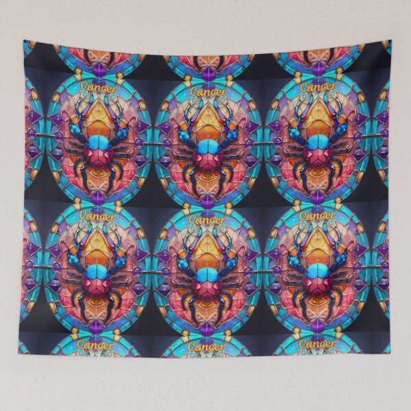Item preview, Cancer Zodiac, stained glass designed and sold by ZodiacWonders.