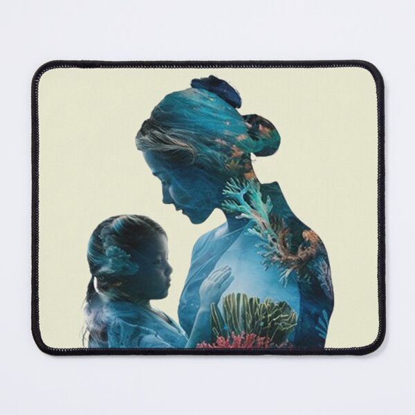 Item preview, Colorful Coral Reef Silhouette of a Little Girl and Her Mother designed and sold by Vicky021.