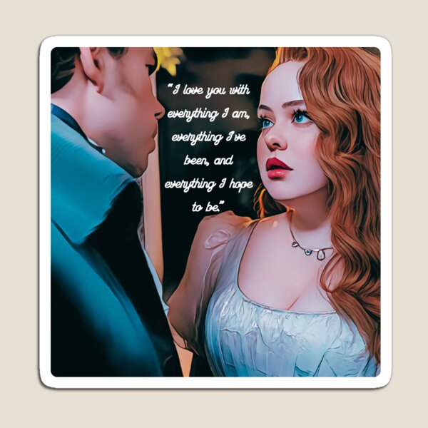 Aperçu de l'œuvre Je t'aime de tout ce que je suis Colin et Penelope Netflix Bridgerton créée et vendue par KamiTrendz.