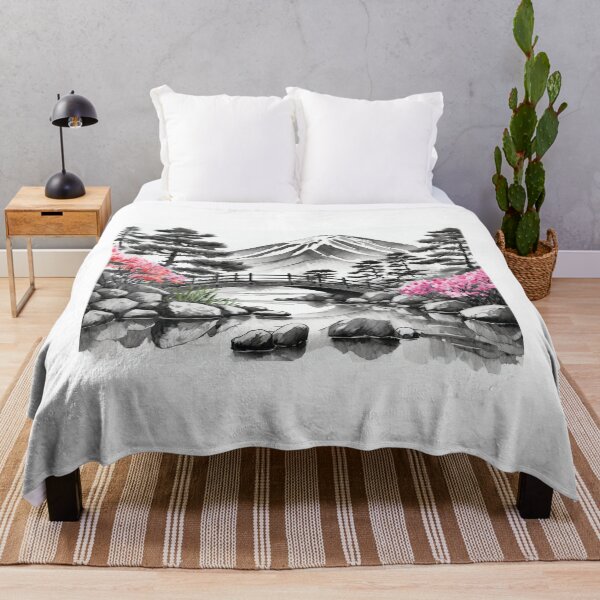 Artikelvorschau, Tranquil Sumi-e Serenity Lake Bridge entworfen und verkauft von Marithrax.