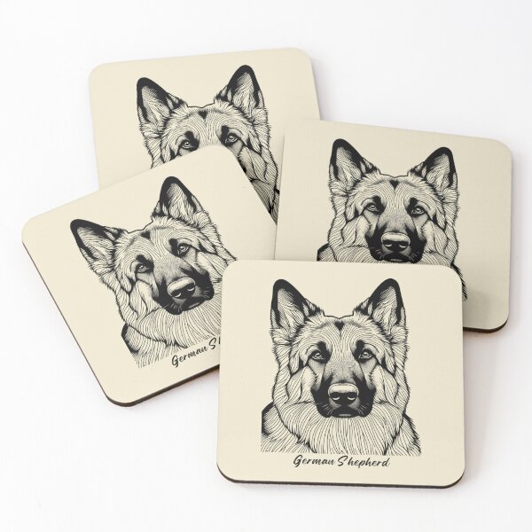 Item preview, Line Drawing German Shepherd designed and sold by critterpatchusa.