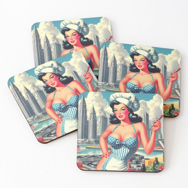 Item preview, Hot Chef Pin-up designed and sold by PulpVintage.