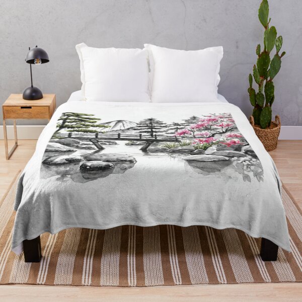 Artikelvorschau, Tranquil Sumi-e Serenity Lake Bridge entworfen und verkauft von Marithrax.