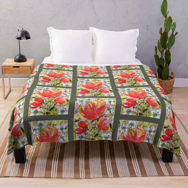 Item preview, Red Camellias, Antique roses designed and sold by Clara Fruggeri.