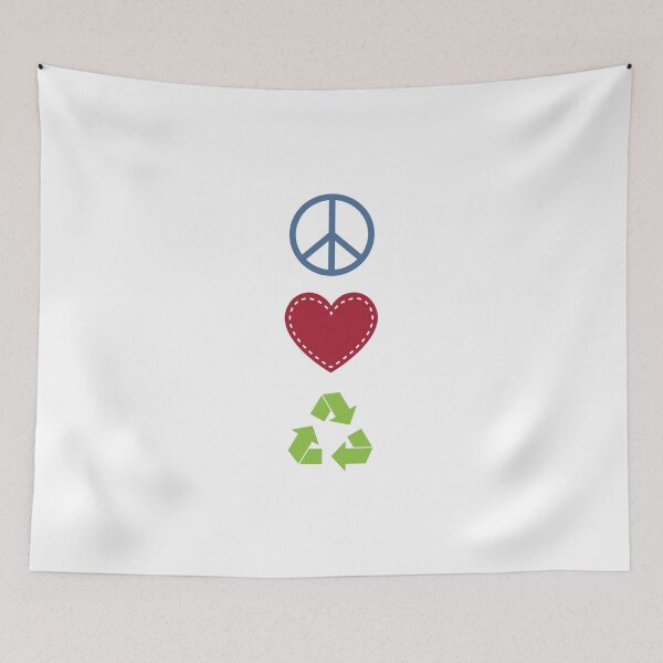 Item preview, Peace Love Recycle Earth Day Environmental Awareness  designed and sold by miracletee.