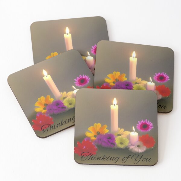 Item preview, Thinking of You - Candle And Flowers designed and sold by Wiss2Arts.