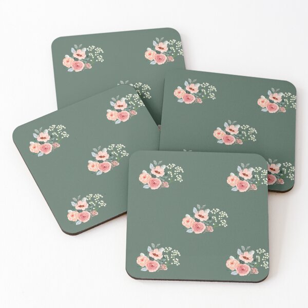 Item preview, Pink bouquet on green  designed and sold by AccessoriesareNecessities.