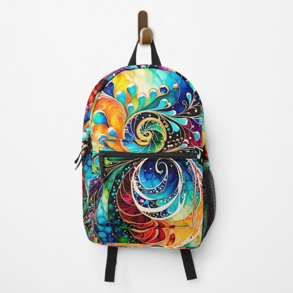 Item preview, Abstract sacred geometry with vivid colored swirls designed and sold by artedamensagem.