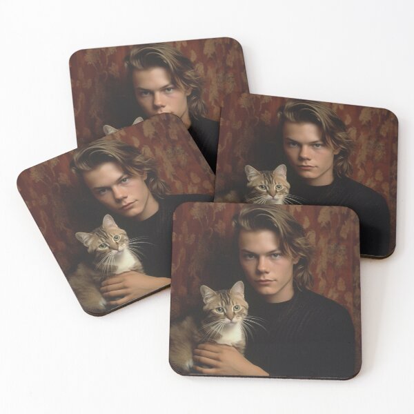 Artikelvorschau, River Phoenix mit seiner Hauskatze entworfen und verkauft von 7billionideas.