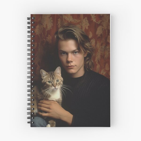 Item preview, River Phoenix with his pet cat designed and sold by 7billionideas.