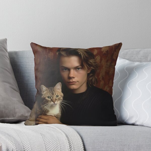 Item preview, River Phoenix with his pet cat designed and sold by 7billionideas.