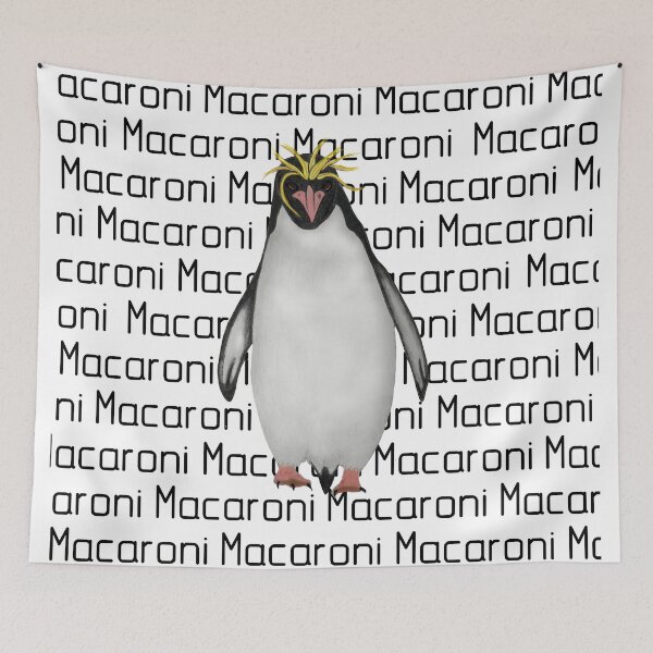 Item preview, Macaroni Penguin Labeled designed and sold by ArtAndBliss.