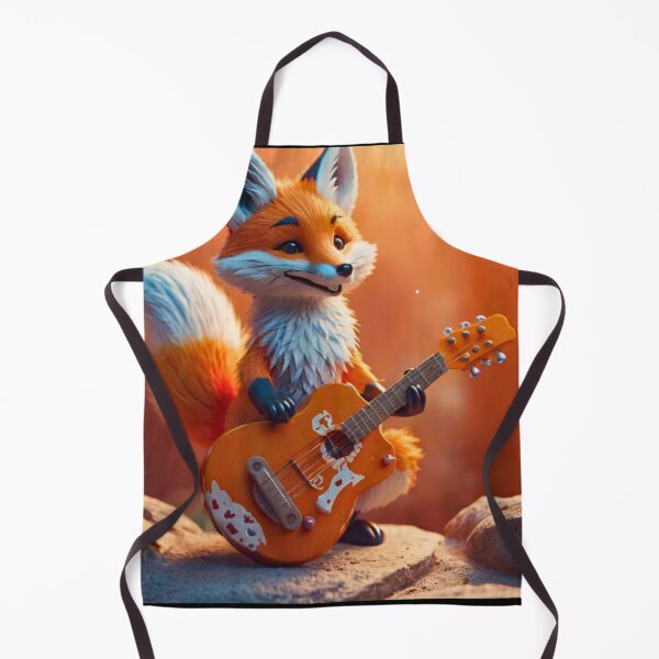 Artikelvorschau, Fuchs-Porträt. Fuchs spielt Gitarre entworfen und verkauft von FoxVibes.