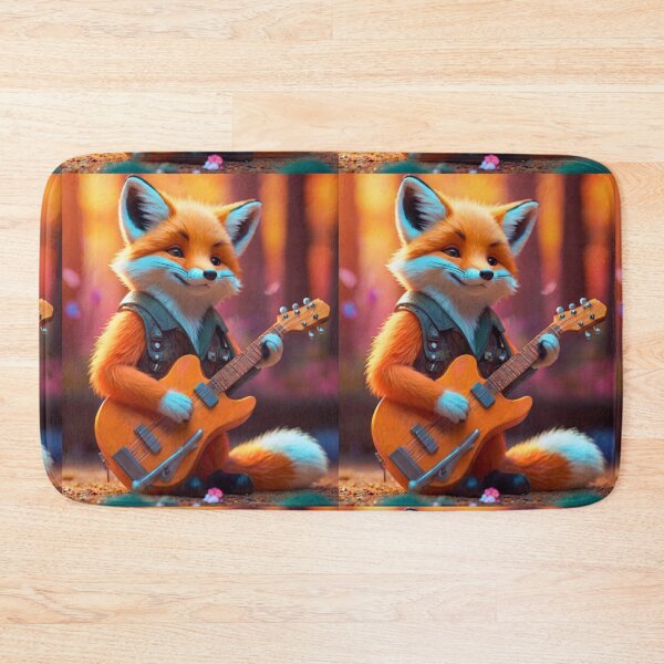 Artikelvorschau, Fuchs-Porträt. Fuchs spielt Gitarre entworfen und verkauft von FoxVibes.