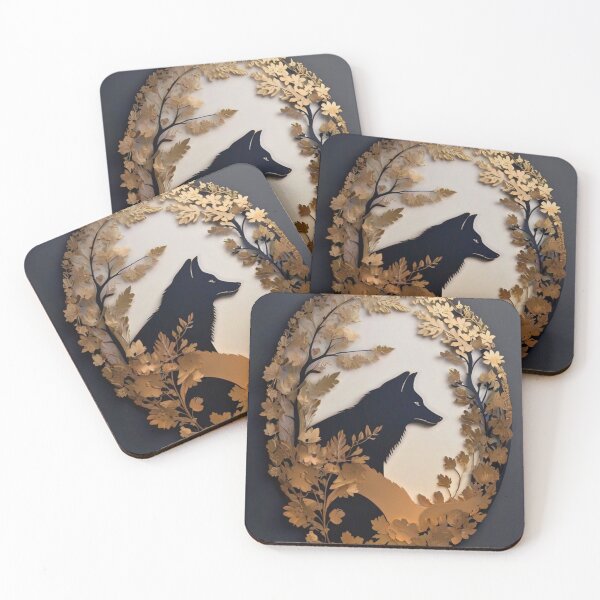 Item preview, Fox Portrait. fox silhouette floral designed and sold by FoxVibes.