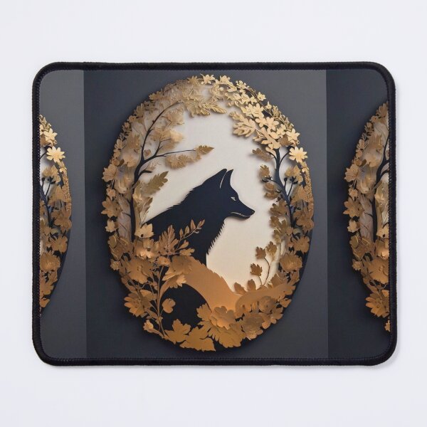 Item preview, Fox Portrait. fox silhouette floral designed and sold by FoxVibes.