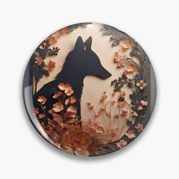 Item preview, Fox Portrait. fox silhouette floral designed and sold by FoxVibes.