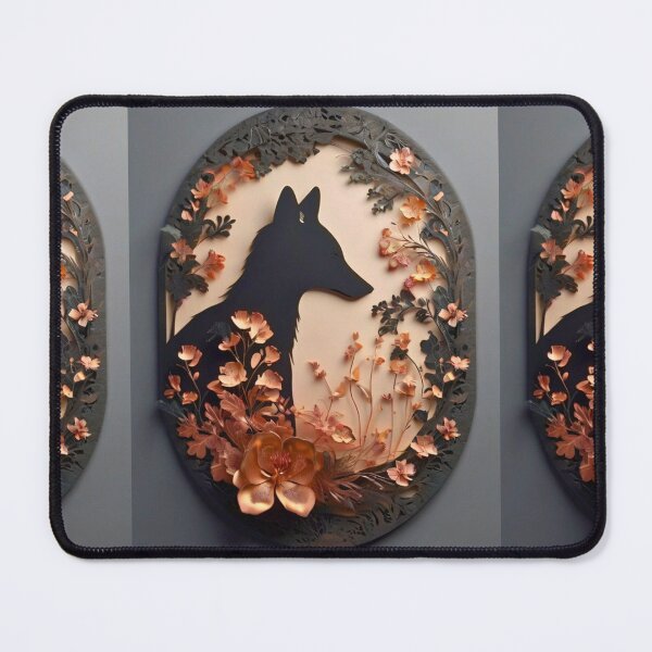 Item preview, Fox Portrait. fox silhouette floral designed and sold by FoxVibes.