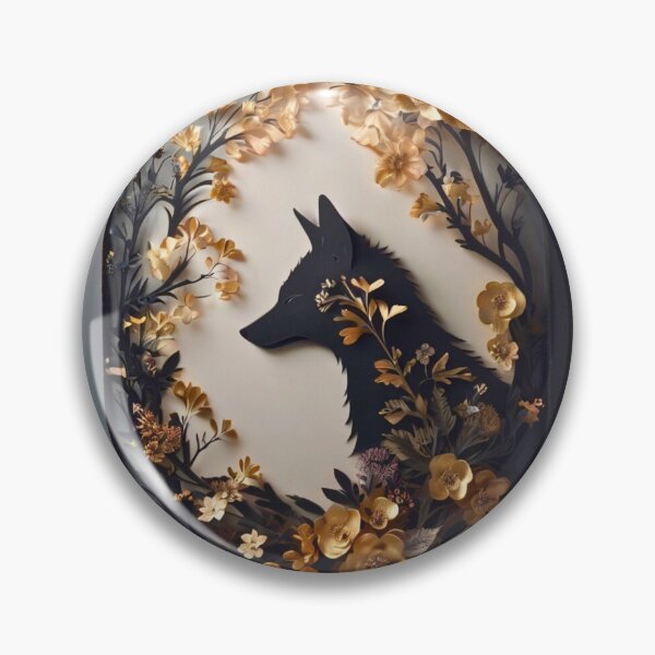 Item preview, Fox Portrait. fox silhouette floral designed and sold by FoxVibes.