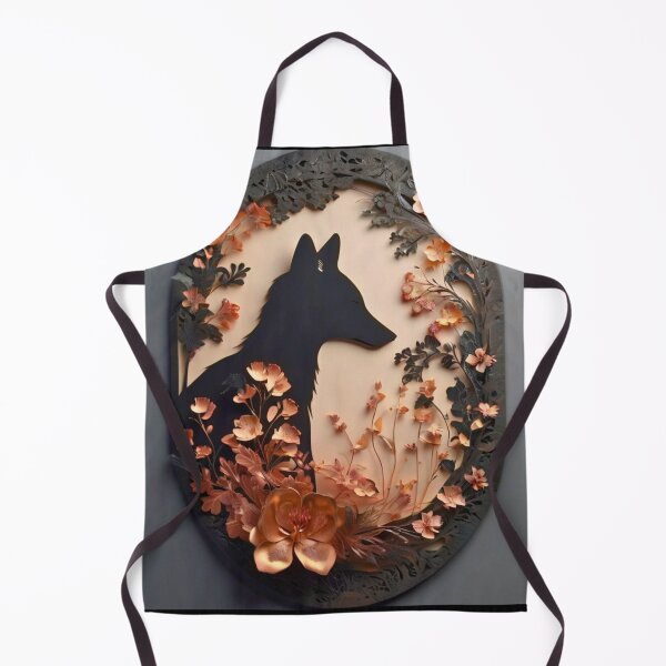 Item preview, Fox Portrait. fox silhouette floral designed and sold by FoxVibes.