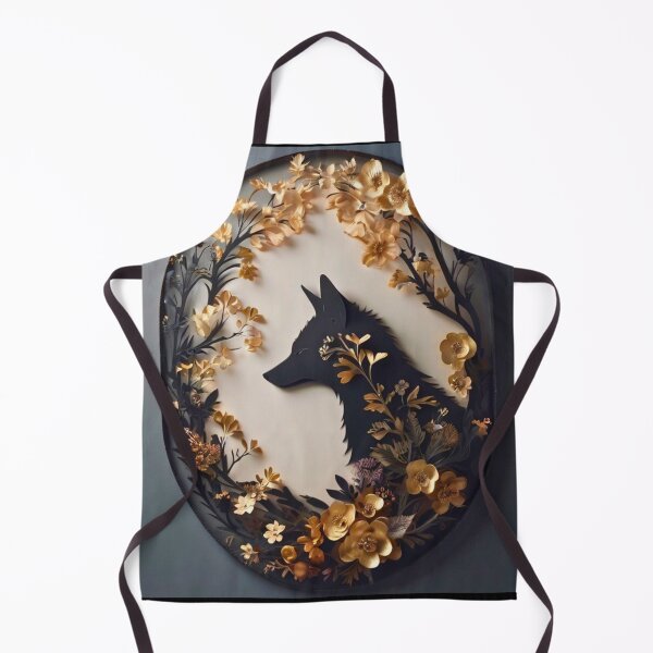 Item preview, Fox Portrait. fox silhouette floral designed and sold by FoxVibes.