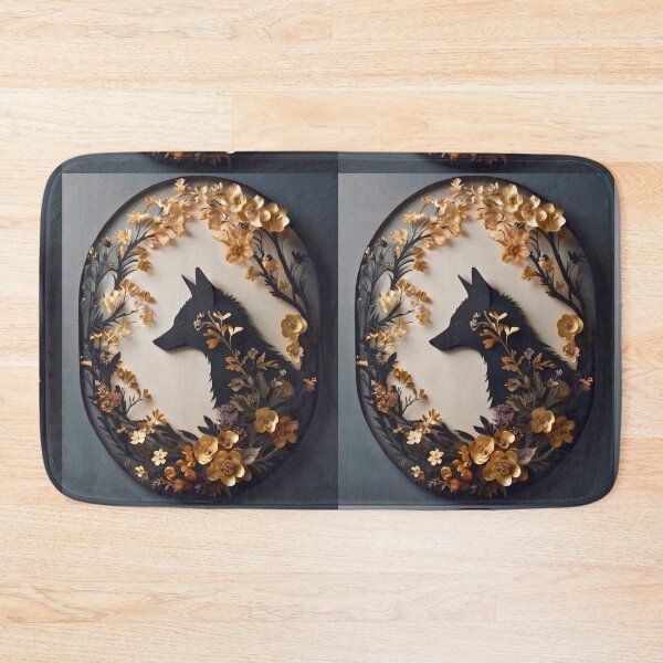 Item preview, Fox Portrait. fox silhouette floral designed and sold by FoxVibes.