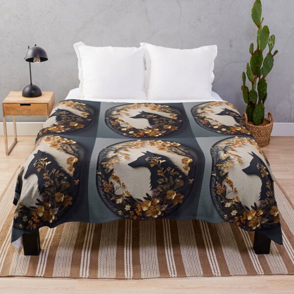 Item preview, Fox Portrait. fox silhouette floral designed and sold by FoxVibes.