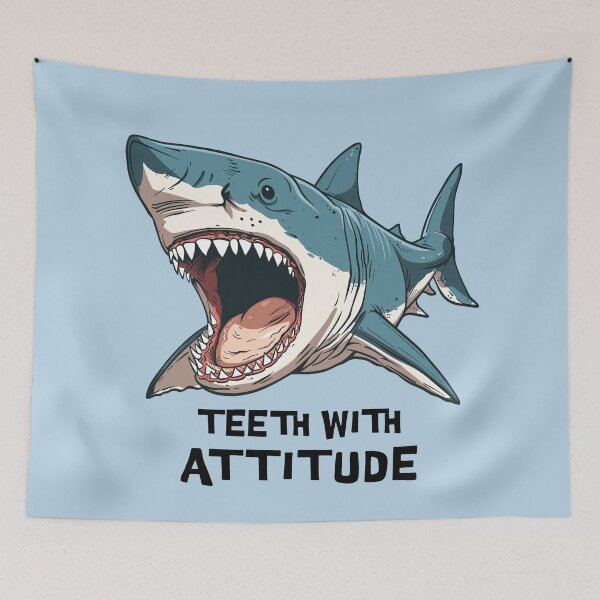 Item preview, Shark Teeth With Attitude designed and sold by NosandEdgy.