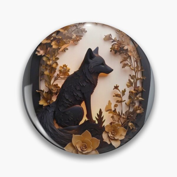 Item preview, Fox Portrait. fox silhouette floral designed and sold by FoxVibes.