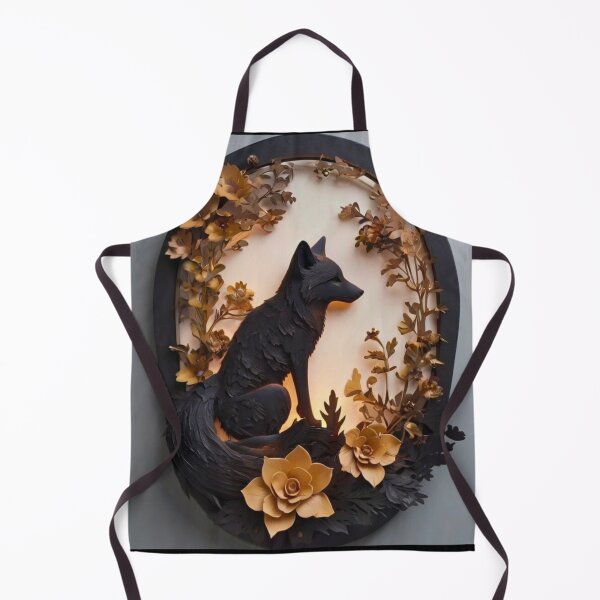 Item preview, Fox Portrait. fox silhouette floral designed and sold by FoxVibes.