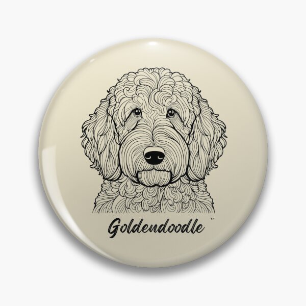 Item preview, Line Drawing Goldendoodle  designed and sold by critterpatchusa.