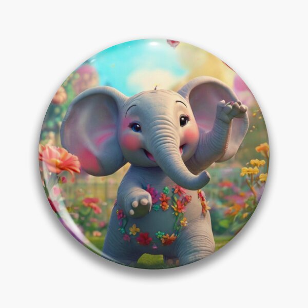 Item preview, Elephant Portrait. dancing elephant designed and sold by ElephantVibes.