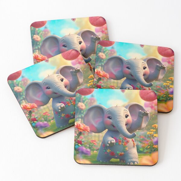 Item preview, Elephant Portrait. dancing elephant designed and sold by ElephantVibes.