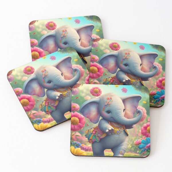 Item preview, Elephant Portrait. dancing elephant designed and sold by ElephantVibes.