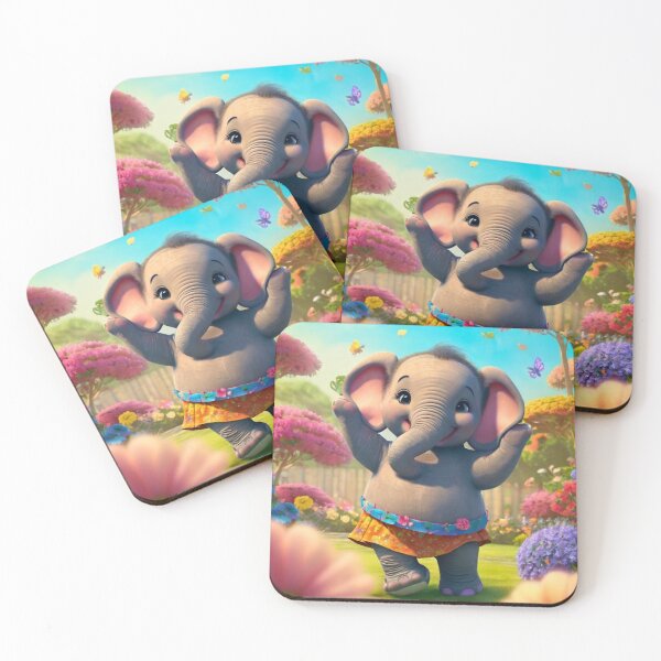Item preview, Elephant Portrait. dancing elephant designed and sold by ElephantVibes.