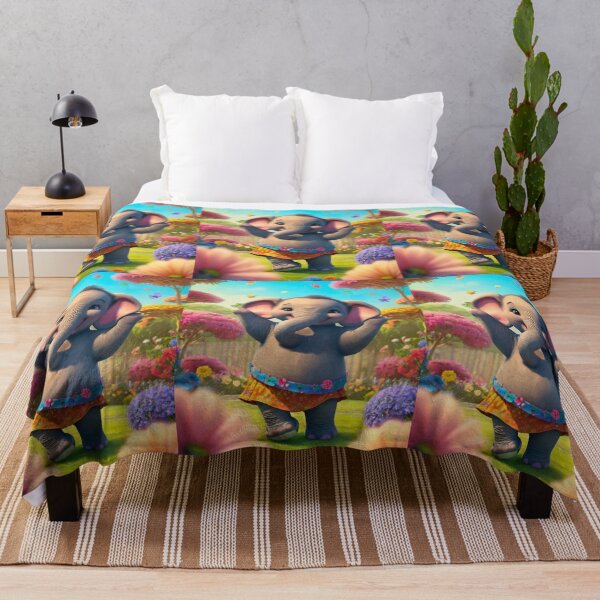 Item preview, Elephant Portrait. dancing elephant designed and sold by ElephantVibes.