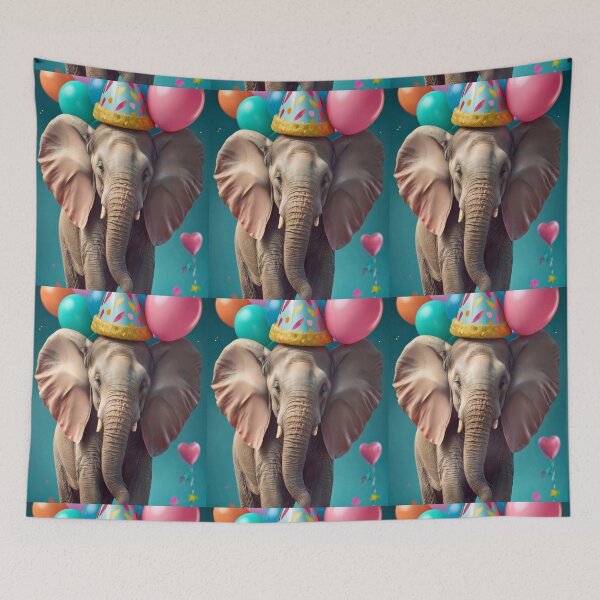 Item preview, Elephant Portrait. birthday celebration designed and sold by ElephantVibes.
