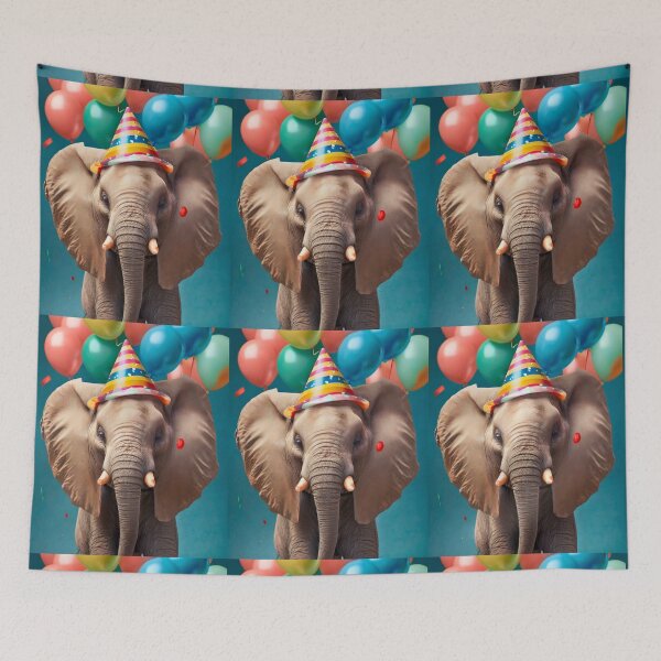 Item preview, Elephant Portrait. birthday celebration designed and sold by ElephantVibes.