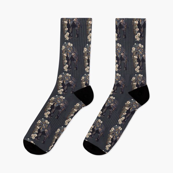 Item preview, Elephant Portrait. elephant silhouette floral designed and sold by ElephantVibes.