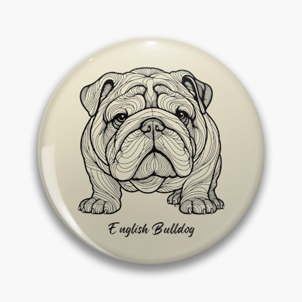 Aperçu de l'œuvre Dessin Au Trait Bouledogue Anglais créée et vendue par critterpatchusa.