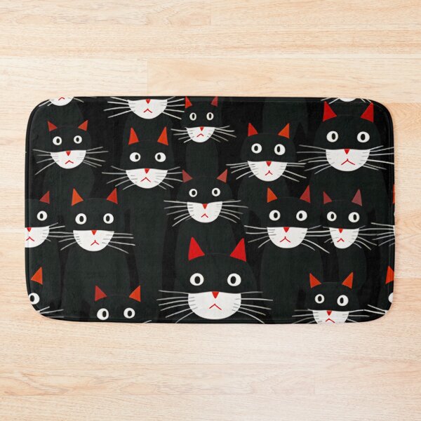 Item preview, black cats pattern designed and sold by haroulita.