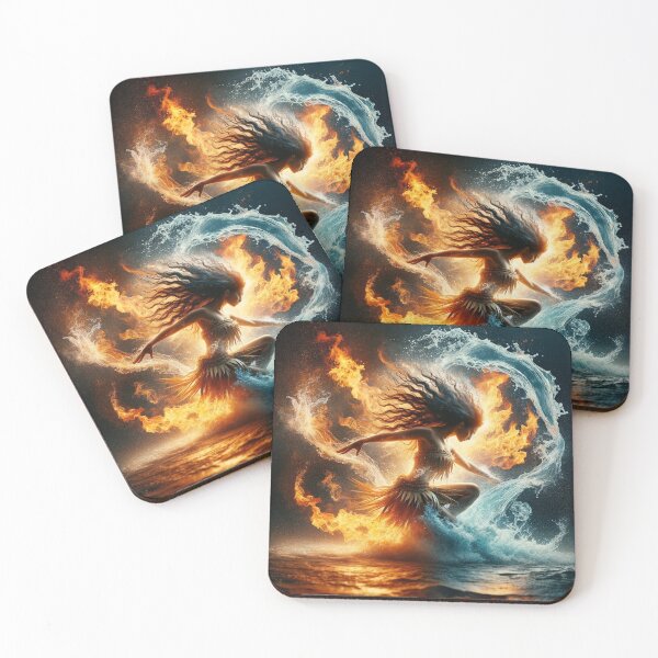 Item preview, Elemental Dance of Fire and Water Art designed and sold by CultDigHoriz.
