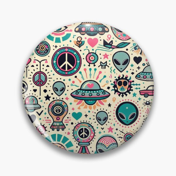 Artikelvorschau, Psychedelic Peace & Aliens: Eine Hommage an die Sechziger entworfen und verkauft von FarBeyound.