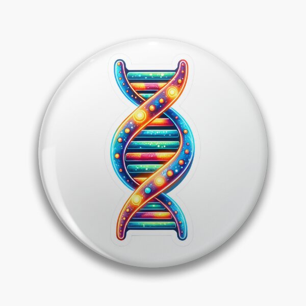 Item preview, Glowing DNA Helix - Vibrant Biochemistry Sticker designed and sold by Molecularmerch.